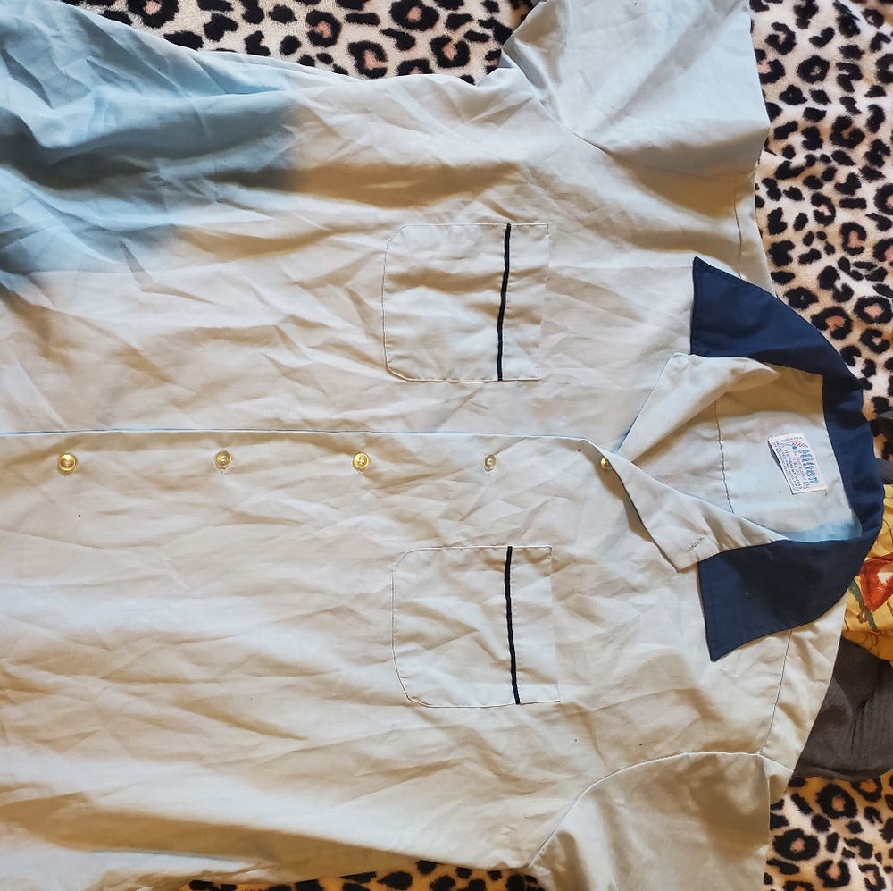 Vintage men's button up work shirt